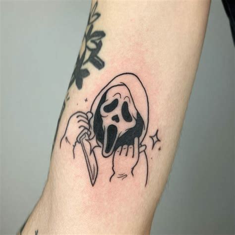 scream tattoo|simple scream tattoo.